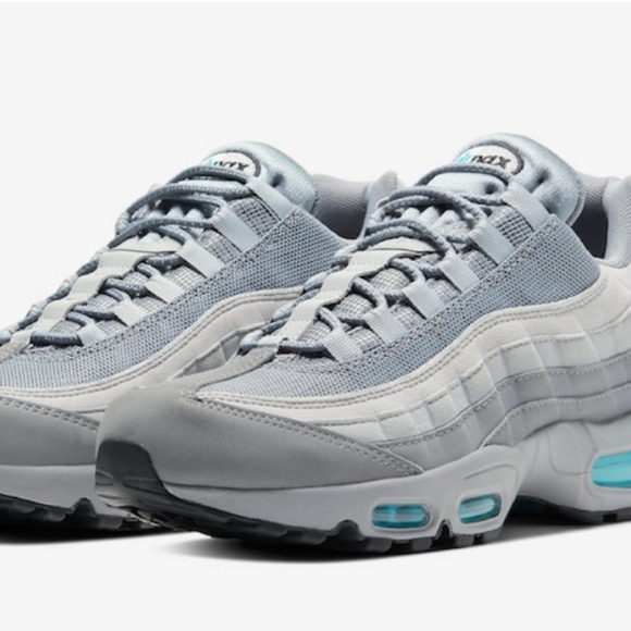 Nike Air Max 95 Retro Logo Grey Aqua Nike Air Max 95 Retro Logo Grey Aqua